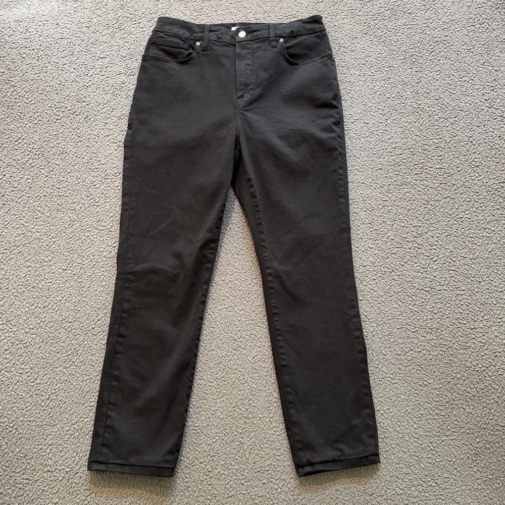 Good American Black Denim Good Legs Skinny Jeans Women's 16 GAGL001
